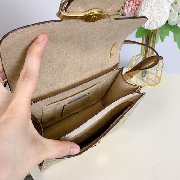 Coach CR329 Morgan Square Crossbody Bag In Blocked Signature Canvas IN - Picture 6 of 10